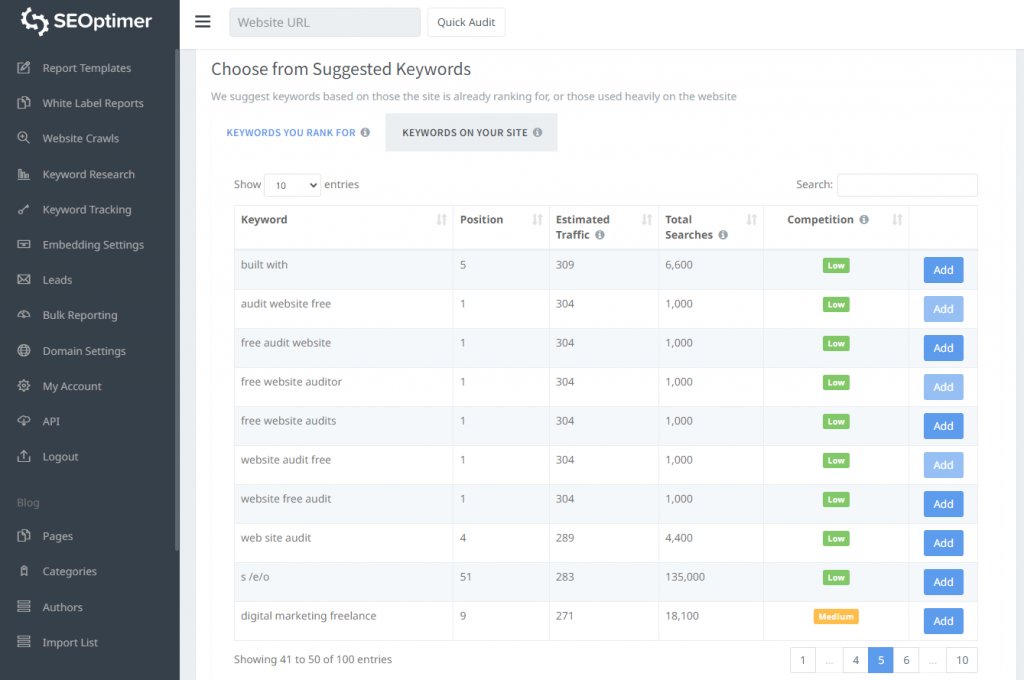 keyword tracking